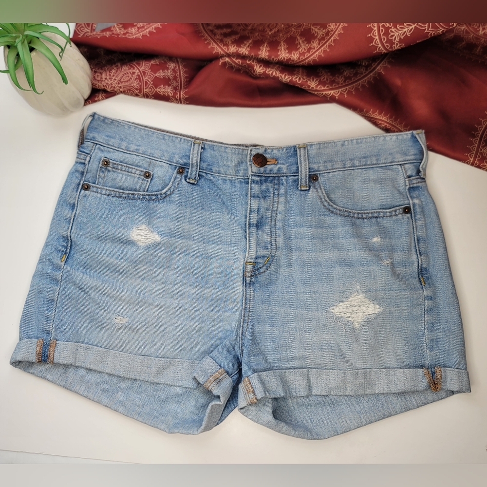 J. Crew Shorts Distressed Denim Cotton Size 28